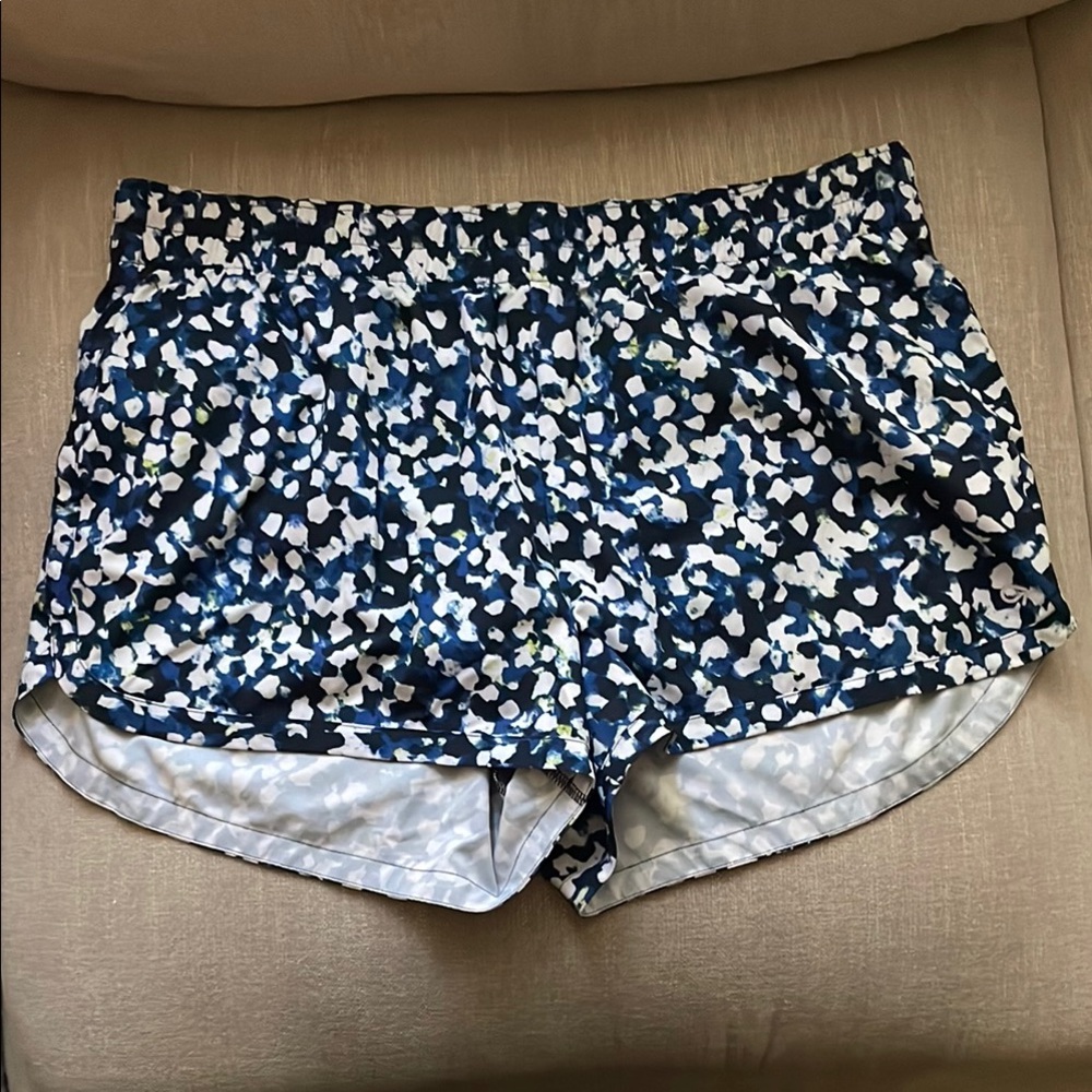 Gap Fit Blue Patterned Athletic Shorts Size XL
